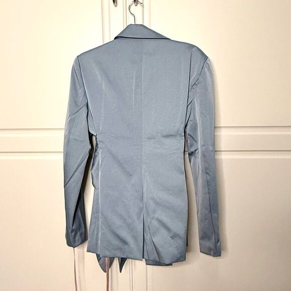 NWT choosy light blue, long-sleeved, belted blazer jacket. Size 12 - Picture 5 of 11